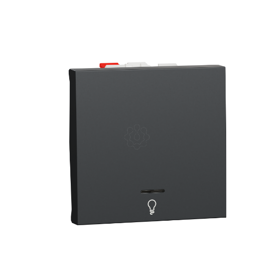 Imagem de Botao de pressao "luz" Unica luminoso 10A Antracite