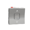 Imagem de Interruptor de estores c/STOP Unica 6A Aluminio