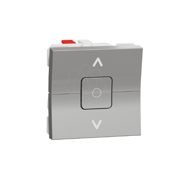Imagem de Interruptor de estores c/STOP Unica 6A Aluminio