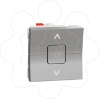 Imagem de Interruptor de estores c/STOP Unica 6A Aluminio
