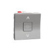 Imagem de Interruptor de estores c/STOP Unica 6A Aluminio