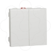 Imagem de Comutador de lustre duplo Unica 10A Branco