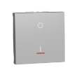 Imagem de Nova Unica - Interruptor bipolar I/O - luminoso - 16A - Aluminio