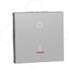 Imagem de Nova Unica - Interruptor bipolar I/O - luminoso - 16A - Aluminio