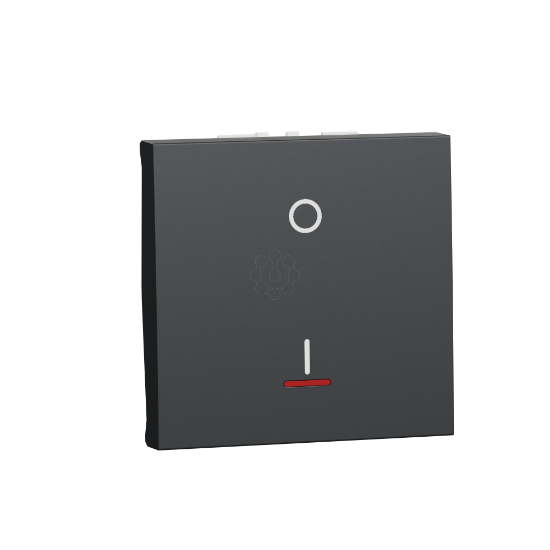 Imagem de Nova Unica - Interruptor bipolar I/0 - luminoso - 16A -Antracite