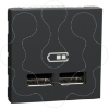 Imagem de Tomada carregador 2 USB tipo 2.0 Unica 1A Antracite