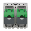 Imagem de Nova Unica - Tomada dupla RJ45 - cat.6 - STP - Aluminio