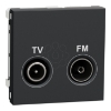 Imagem de Tomada TV/FM terminal Unica Antracite