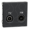 Imagem de Tomada TV/FM terminal Unica Antracite