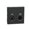 Imagem de Tomada TV/FM terminal Unica Antracite