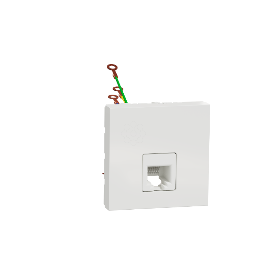 Imagem de Tomada telefone RJ12 2 mod. Unica Branco