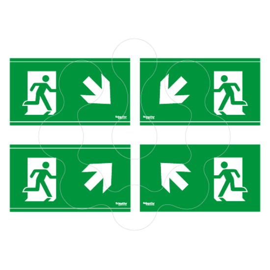 Imagem de Exiway Smartbeam DiCube - kit de visor de pictogramas 45° - 4 conj - para luminarias de embutir