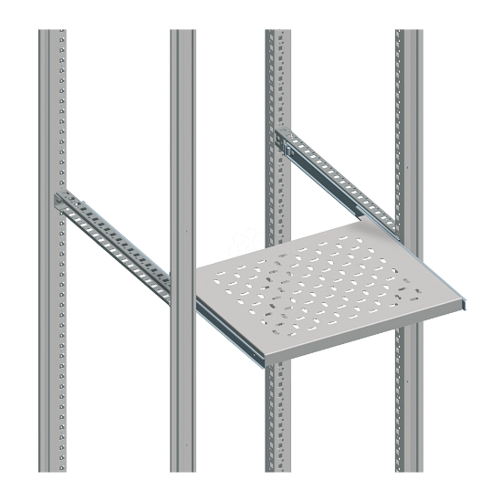 Imagem de Telescopic rails for mounting of a telescopic tray - 500 mm enclosure