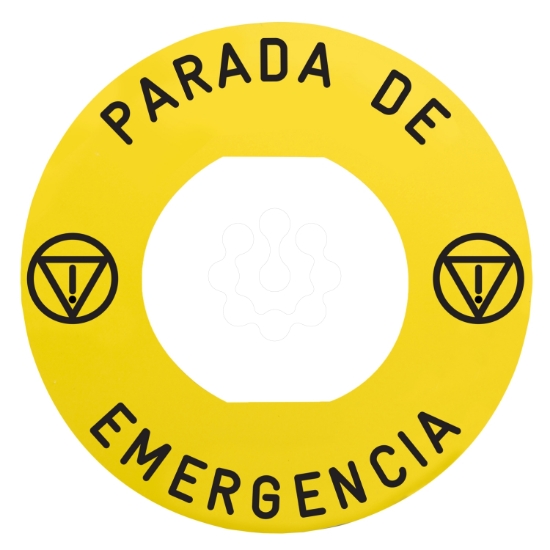 Imagem de Marked legenda o60 for emergencia  gency stop - parada de emergencia  gencia/logo iso13850