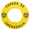 Imagem de Marked legenda o60 for emergencia  gency stop - parada de emergencia  gencia/logo iso13850
