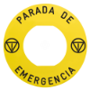 Imagem de Marked legenda o60 for emergencia  gency stop - parada de emergencia  gencia/logo iso13850