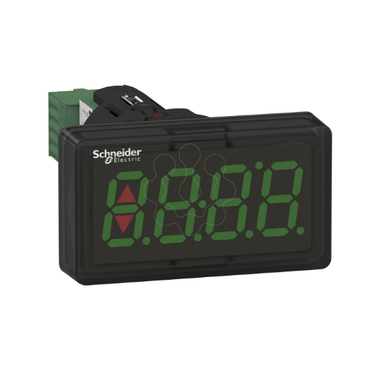 Imagem de Medidor de painel digital plastico preto O22 display LED verde de 4 digitos entrada 4...20 mA