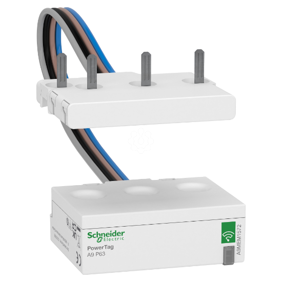 Imagem de Sensor de energia sem fios PowerTag iDPN 3P+N montagem inferior Botao RCBO