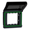 Imagem de Mureva Styl - Adaptador com tampa Nova Unica - IP44 - Cinzento