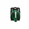 Imagem de Interruptor iluminado selector plastico verde o22 3 posicoes permanecer posto 24 v ac / dc um no + 1 nc