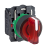 Imagem de Interruptor selector iluminado vermelho - o 22-3 posicoesicao - 24 v - 1 no + 1 nc