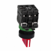 Imagem de Interruptor selector iluminado vermelho - o 22-3 posicoesicao - 24 v - 1 no + 1 nc