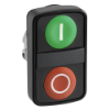 Imagem de Botao de pressao duplo verde-vermelho cabeca rs ip66 preto