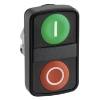 Imagem de Botao de pressao duplo verde-vermelho cabeca rs ip66 preto
