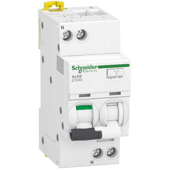 Imagem de residual current breaker with overcurrent protection RCBO Acti9 iCV40 1P+N 6 A C Curve 4500 A 30 mA A type