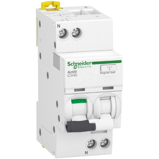 Imagem de residual current breaker with overcurrent protection RCBO Acti9 iCV40 1P+N 6 A C Curve 4500 A 30 mA AC type