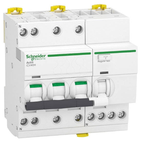Imagem de residual current breaker with overcurrent protection RCBO Acti9 iCV40 3P+N 16 A C Curve 10000 A 30 mA A type