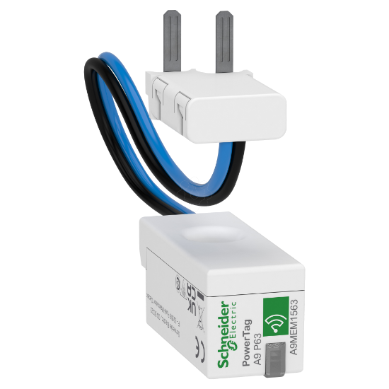 Imagem de Sensor de energia sem fios PowerTag iDPN 1P+N montagem inferior Botao RCBO