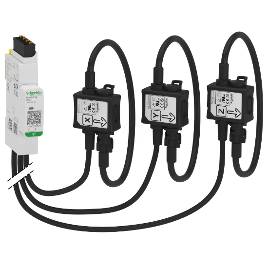 Imagem de Sensor de energia sem fios PowerTag Rope 200A 3P/3P+N montagem superior e inferior