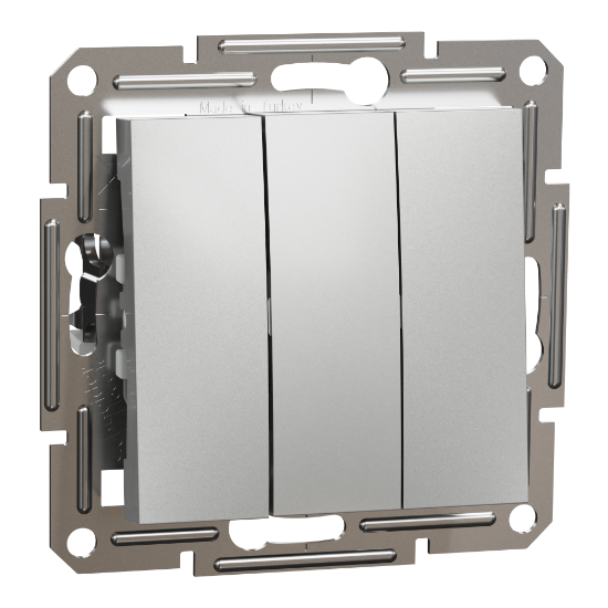 Imagem de Asfora - Interruptor de triplo - Aluminio