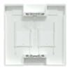 Imagem de Cen.pl. f. 2 gng modular jack w. label fld  dust slide lotus white Sys. Des.