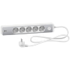 Imagem de Unica extend - Schuko trailing lead - 5 gangs - with USB port - aluminium/white