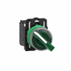 Imagem de Interruptor selector verde 2 posicoes fixas-24 V- 1 NO+1NC
