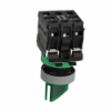 Imagem de Interruptor selector verde 2 posicoes fixas-24 V- 1 NO+1NC