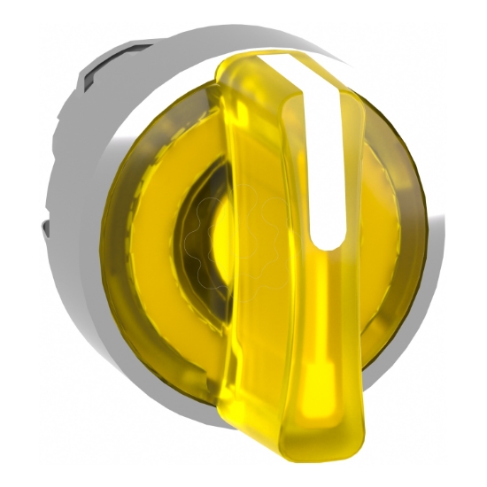 Imagem de Cabeca selector iluminado amarillo 3 posicoes retorno cen