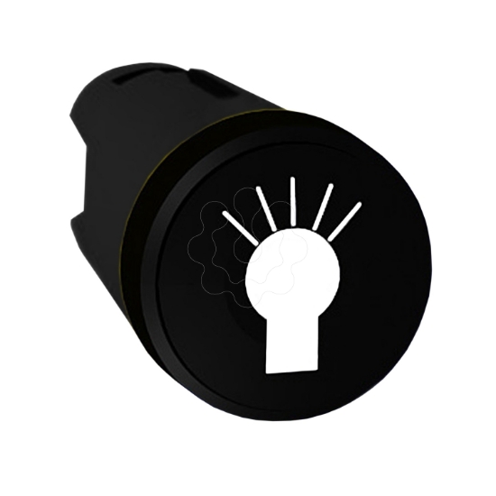 Imagem de black flush pushbutton head O22 spring return "light symbol"