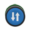 Imagem de blue flush pushbutton head O22 spring return "up and down arrows"