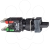 Imagem de Complete selector switch Harmony XB6 black square O 16 3 position stay put 1NO+1NC