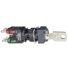Imagem de Complete selector switch Harmony XB6 black square O 16 3 position stay put 1NO+1NC 200