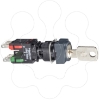 Imagem de Complete selector switch Harmony XB6 black square O 16 3 position stay put 1NO+1NC 200