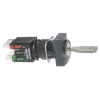 Imagem de Complete selector switch Harmony XB6 black rectang O 16 2 position stay put 1NO+1NC 200