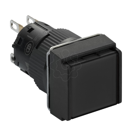 Imagem de Monolithic push button Harmony XB6E square black pushbutton O 16 flush spring return 1OC