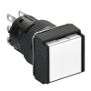 Imagem de Illuminated monolithic push button Harmony XB6E square white pushbutton O 16 flush spring return 24 VDC polarised 1CO