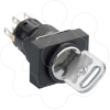 Imagem de Monolithic selector switch Harmony XB6E rectangular black key O 16 projecting keylock 2 positions 2CO