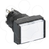 Imagem de Illuminated monolithic push button Harmony XB6E rectangle white pushbutton O 16 flush springreturn 24 VDCpolarised1CO