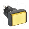 Imagem de Illuminated monolithic push button Harmony XB6E rectangle yellow pushbutton O 16 flush springreturn24 VDCpolarised1CO